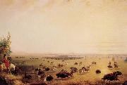 Miller, Alfred Jacob Surround of Buffalo by Indians oil painting